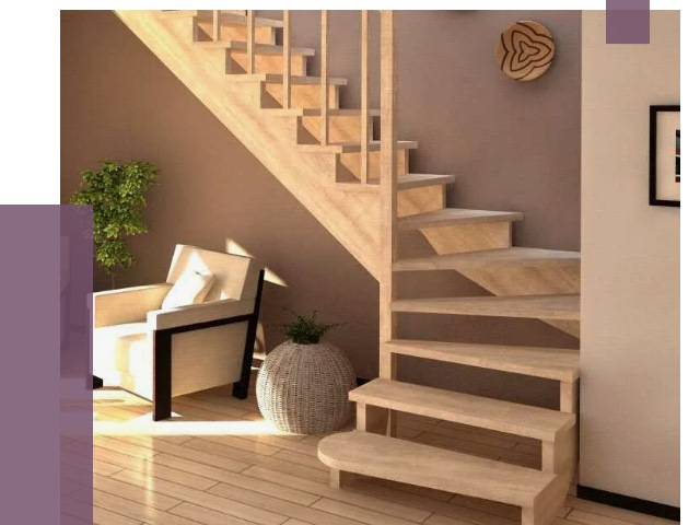 Изготовление Г-образных лестниц в Боре от 19222 руб. 