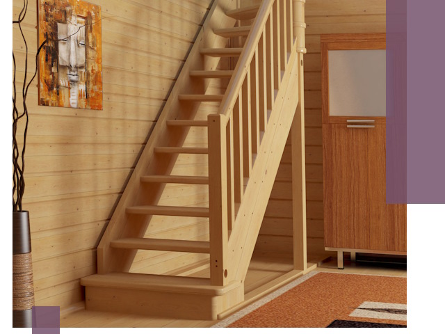 Лестницы эконом класса под ключ в Боре — недорого и быстро