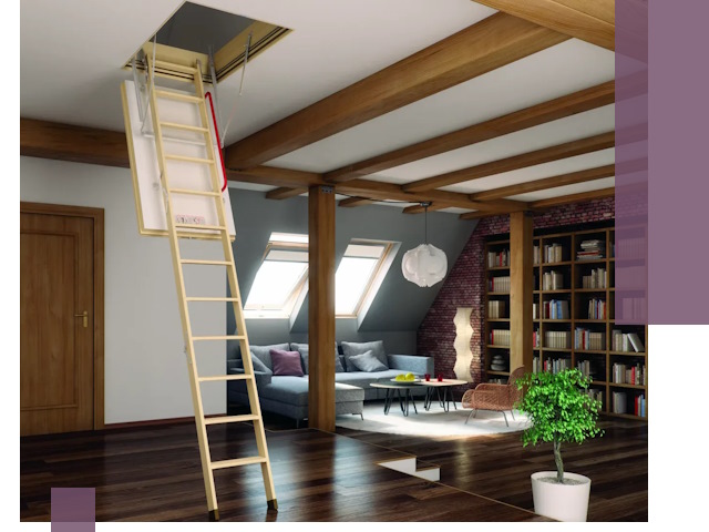 Чердачные лестницы под ключ в Боре: изготовление и монтаж