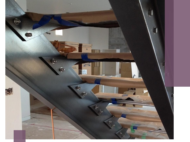 Усиление лестничных конструкций и усиление опор в Боре