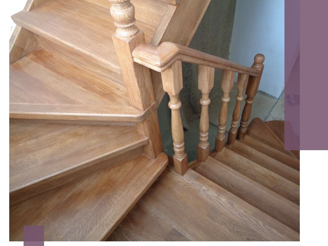 Дубовые лестницы под ключ в Боре: изготовление и монтаж