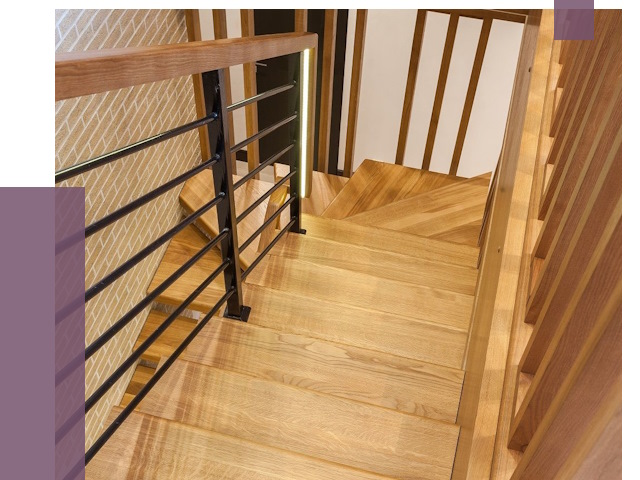 Лестницы из ясеня в Боре под ключ от 10182 руб. 