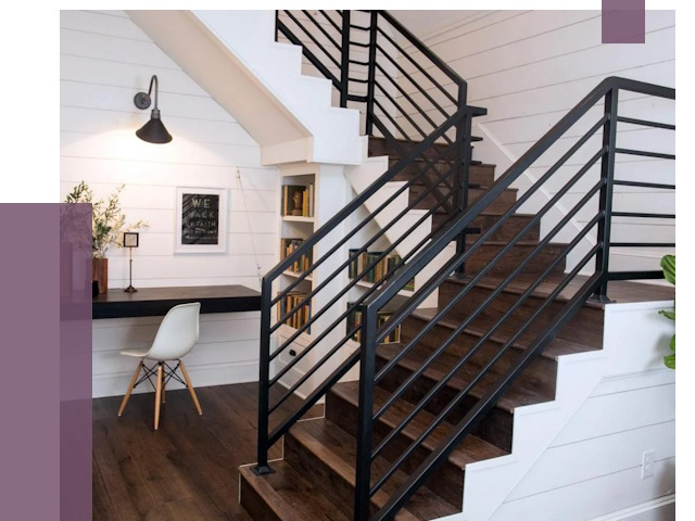 Перила для лестницы в доме в Боре от 7533 руб. — ПРОЛЁТ-Бор