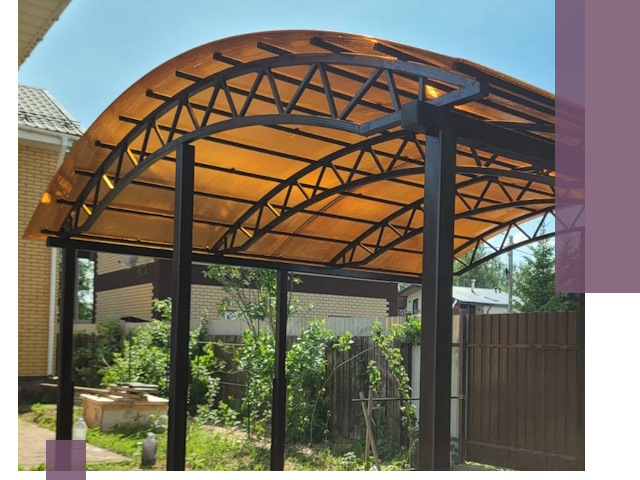 Изготовление навесов под ключ в Боре из качественных материалов