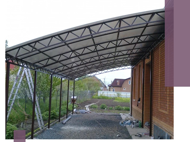 Профессиональный монтаж навесов под ключ в Боре