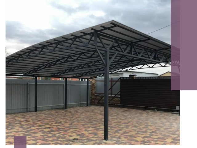 Недорогие навесы под ключ в Боре — изготовление и монтаж