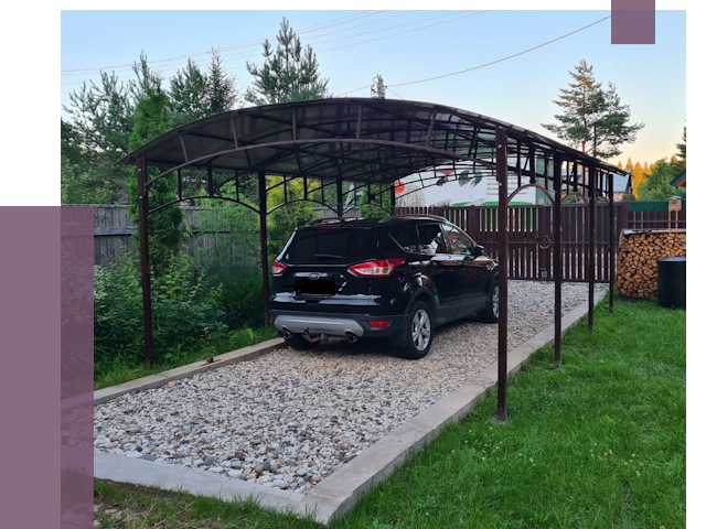 Навесы для автомобиля в Боре от 13351 руб.  | ПРОЛЁТ-Бор