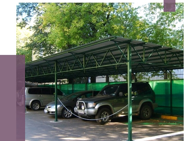 Навесы для парковки в Боре от 81562 руб. заказать | ПРОЛЁТ-Бор