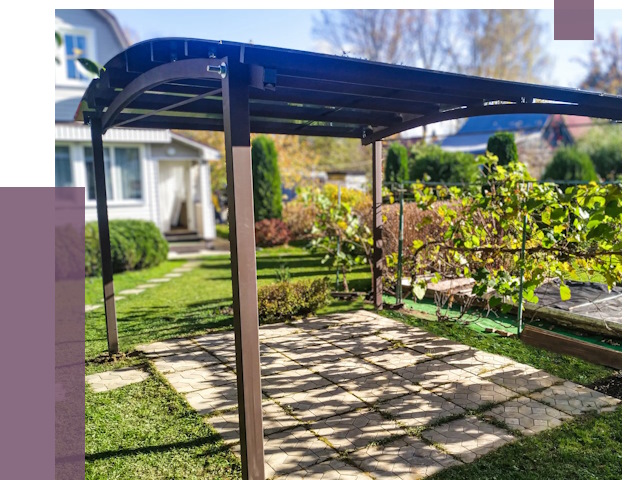 Навесы для дачи в Боре от 12936 руб. под ключ — ПРОЛЁТ-Бор