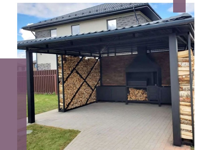 Навесы для барбекю в Боре от 12936 руб. под ключ | ПРОЛЁТ-Бор