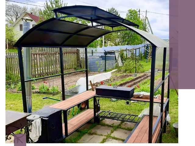 Навесы для барбекю в Боре: изготовление, монтаж и демонтаж