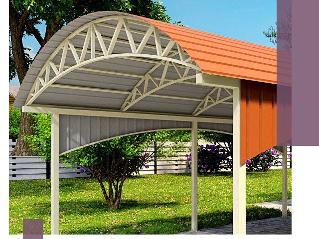 Навесы из профнастила под ключ в Боре — установка и монтаж