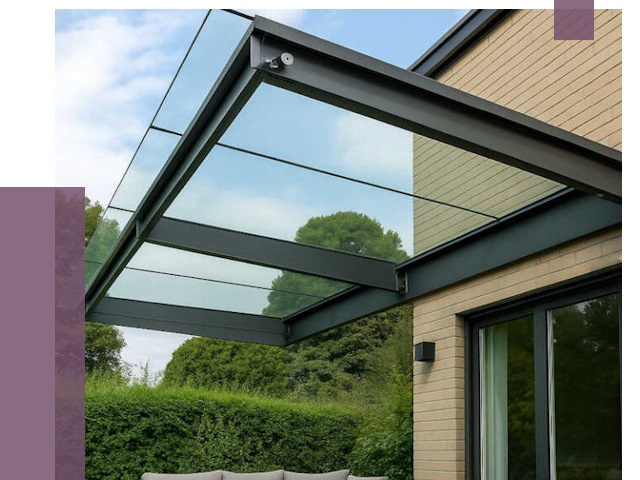 Стеклянные навесы и козырьки в Боре от 12468 руб.