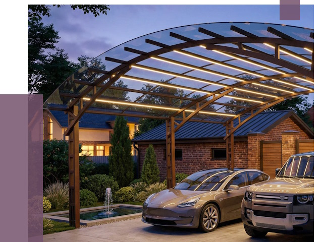 Металлические навесы в Боре от 12884 руб. под ключ — ПРОЛЁТ-Бор