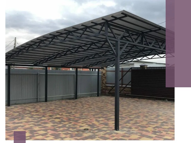 Металлические навесы под ключ в Боре — изготовление и монтаж