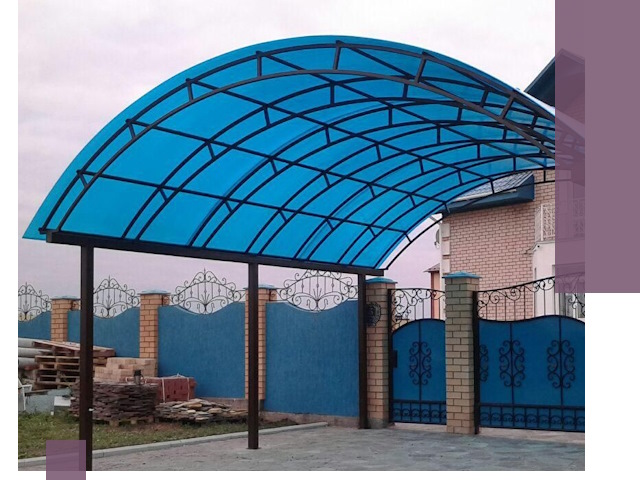 Арочные навесы под ключ в Боре — изготовление и монтаж