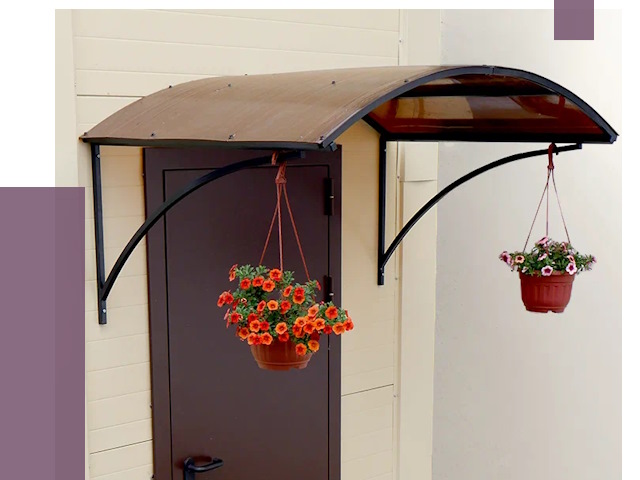 Козырьки над входом в Боре от 15066 руб.  | ПРОЛЁТ-Бор