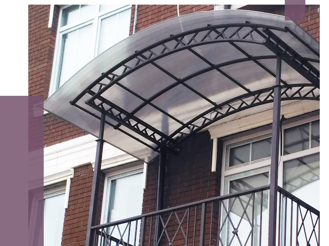 Козырьки над балконом в Боре от 8780 руб. | ПРОЛЁТ-Бор