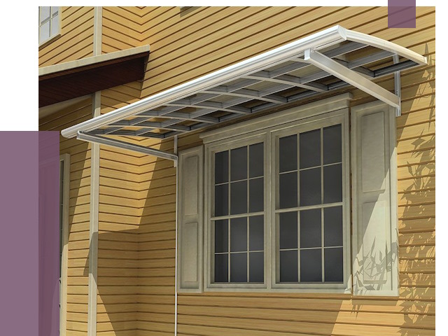 Козырьки над окнами в Боре от 7741 руб. — монтаж, покупки | ПРОЛЁТ-Бор