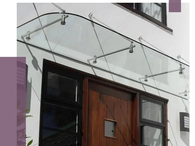 Стеклянные козырьки в Боре от 19222 руб. | ПРОЛЁТ-Бор